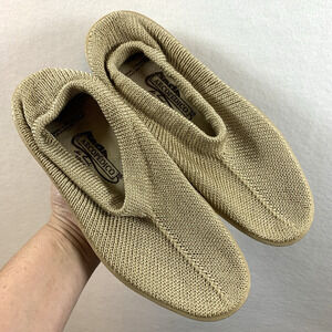 Arcopedico Womens Nylon Stretch Knit Ballerina Flats EU 40 Beige Travel Ergo